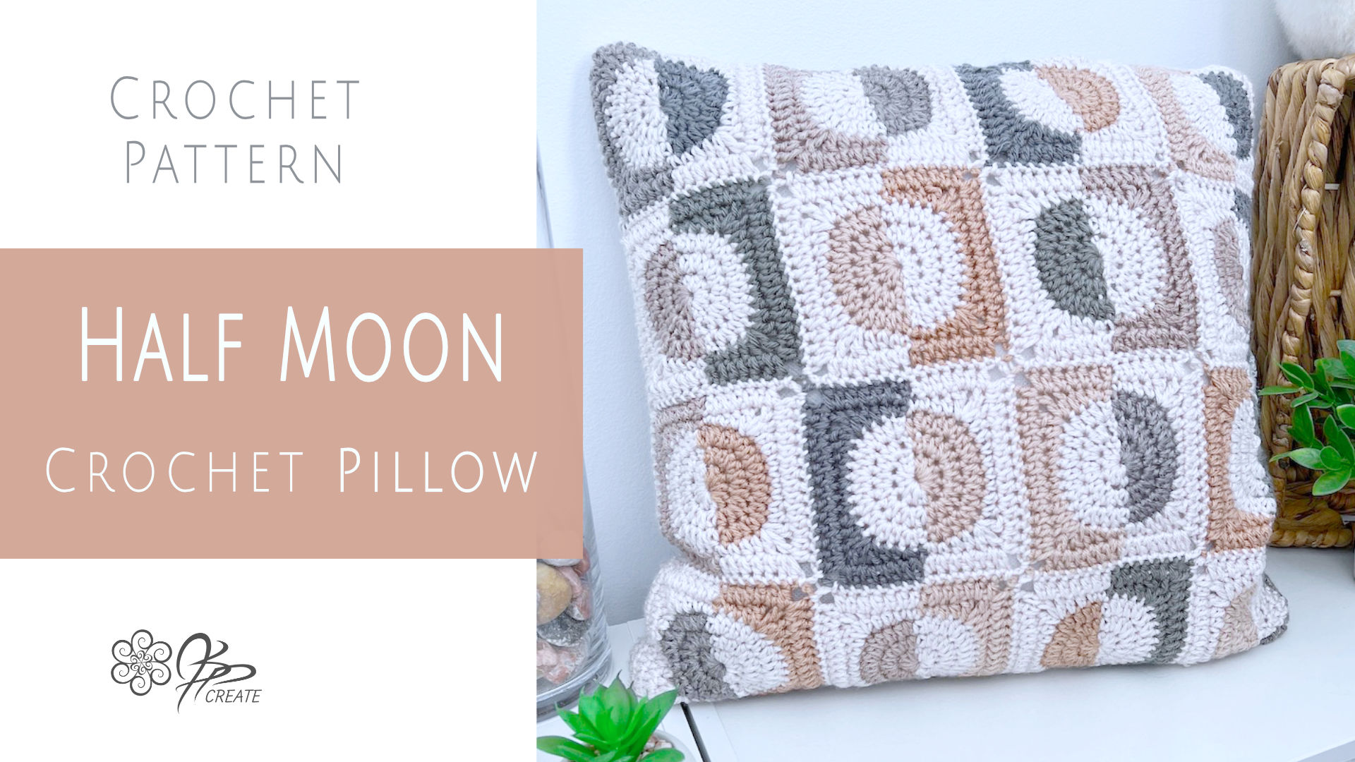 Half Moon Layered Blocks Pillow Cover
