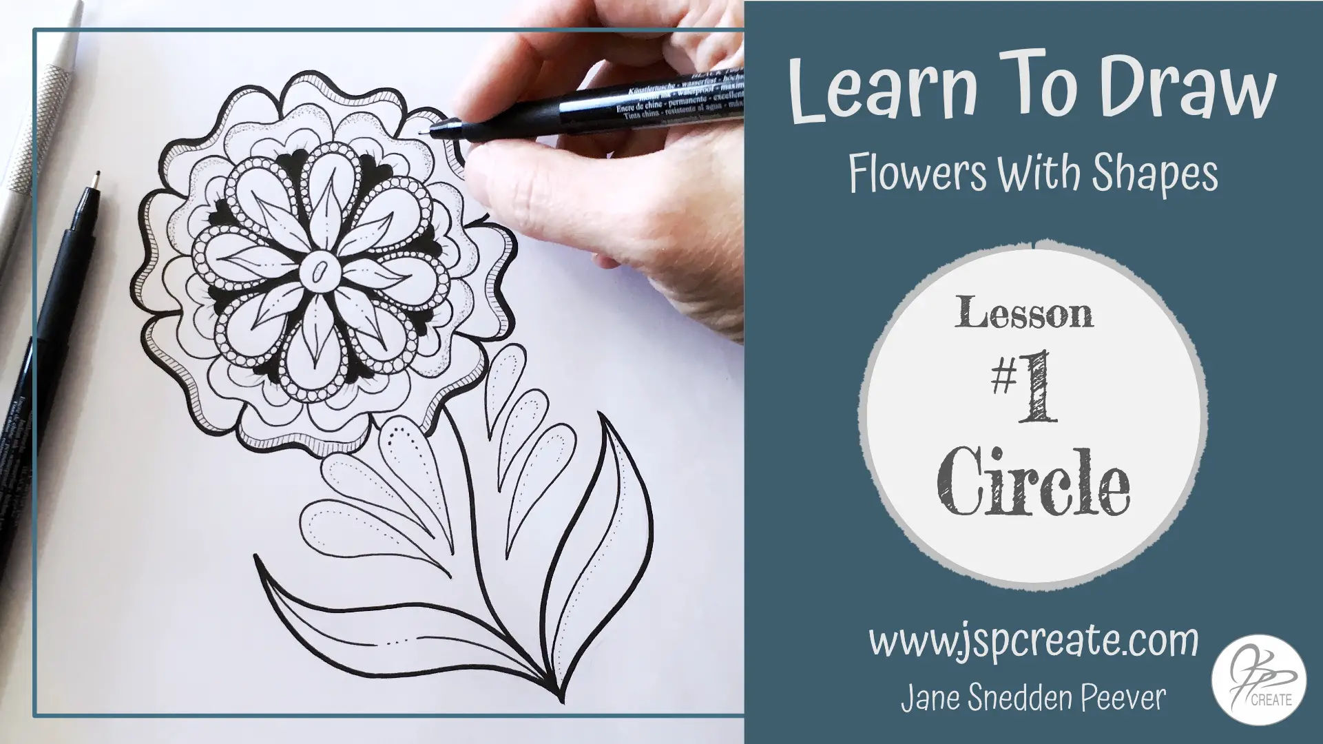 Pencil sketch a flower with petals flat doodle Vector Image