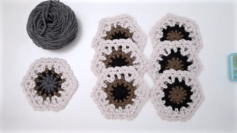 Crochet Hexagon Join-As-You-Go