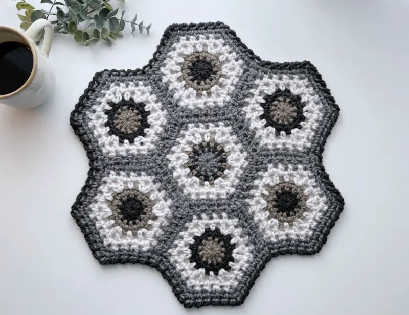 Crochet Hexagon Join-As-You-Go