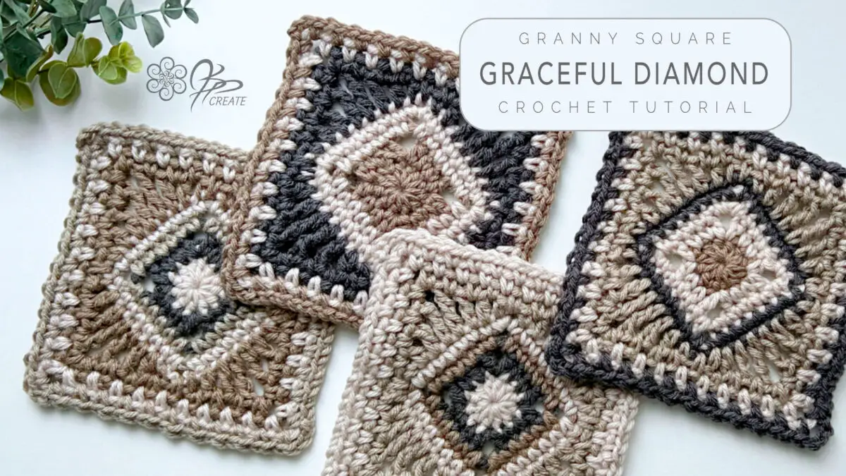 Graceful Diamond Crochet Square